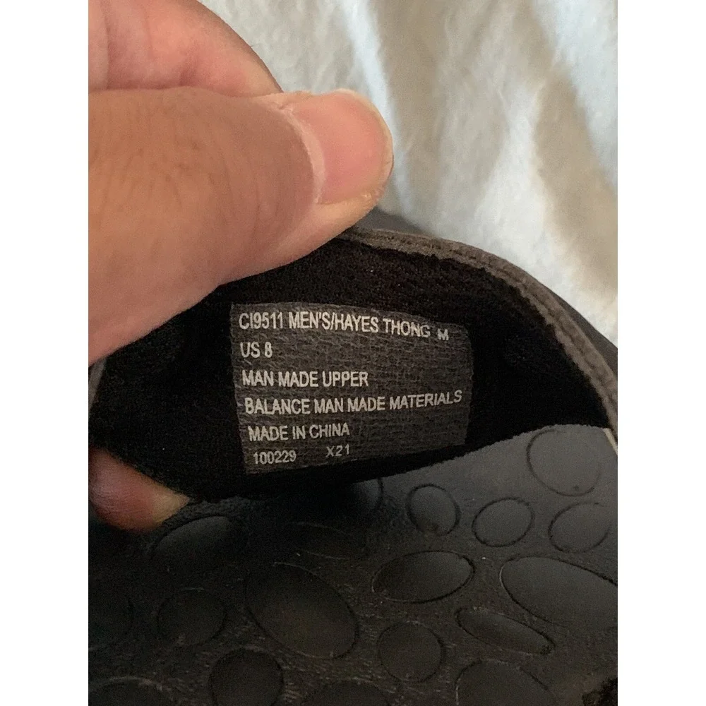 Rockport Men's Hayes Thong Sandals Black Size 8 NIB